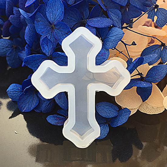 Image de Moule en Silicone Croix Blanc 39mm x 31mm, 1 Pièce