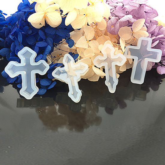 Image de Moule en Silicone Croix Blanc 39mm x 31mm, 1 Pièce