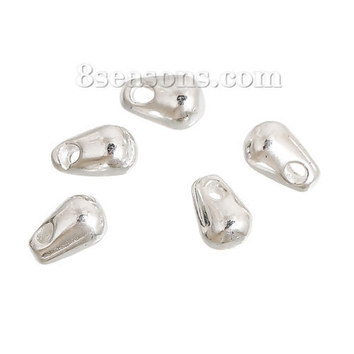 Image de Breloque en Alliage de Zinc Goutte d'Eau Argenté 4mm x 2mm, 200 Pcs