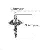 Picture of Zinc Based Alloy Pendants Halloween Skull Antique Silver Color (Can Hold ss3 Pointed Back Rhinestone) Wing 32mm(1 2/8") x 21mm( 7/8"), 5 PCs