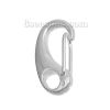 Picture of Zinc Based Alloy Lobster Clasp Findings Silver Plated 25mm x 12mm, 5 PCs