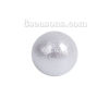Picture of Cotton Pearl Beads Round White About 6mm, Hole: Approx 1.4mm, 5 PCs