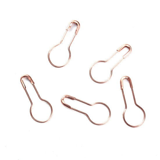 Image de Broche Epingle en Laiton Or Rose 22mm x 10mm, 100 Pcs