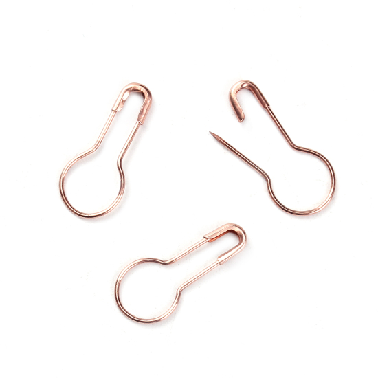 Image de Broche Epingle en Laiton Or Rose 22mm x 10mm, 100 Pcs
