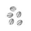 Picture of Zinc Based Alloy Charms Oval Antique Silver Color Message " Mother " 12mm( 4/8") x 9mm( 3/8"), 100 PCs
