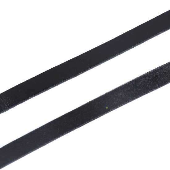 Image de Cordon/Fil en Cordon en Cuir Noir 10mm, 1 M