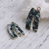 Picture of Zinc Based Alloy Charms Trousers Gold Plated Army Green Enamel 23mm( 7/8") x 13mm( 4/8"), 10 PCs