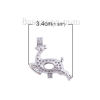Picture of Zinc Based Alloy 3D Wish Pearl Locket Jewelry Pendants Christmas Reindeer Silver Tone Can Open (Fit Bead Size: 8mm) 34mm(1 3/8") x 31mm(1 2/8"), 2 PCs