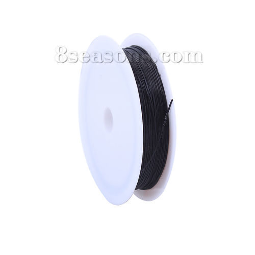 Image de Cordon/Fil en Nylon Noir 0.7mm, 1 Kit (Env.10 Rouleaux/Kit, 20 M/Rouleau)