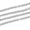Picture of Wholesale Link Cable Chain Necklace, Silver Tone 304 Stainless Steel, Unisex Minimalist Gift Jewelry For Retailer, 59.5cm(23 3/8") long, 2 PCs