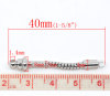 Picture of 10 PCs Brass European Style Snake Chain Earring Components Silver Tone
