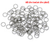 Picture of 500 PCs 8mm Dia., 1mm(18 gauge) 304 Stainless Steel Open Jump Rings Findings For Jewelry Making Silver Tone Round