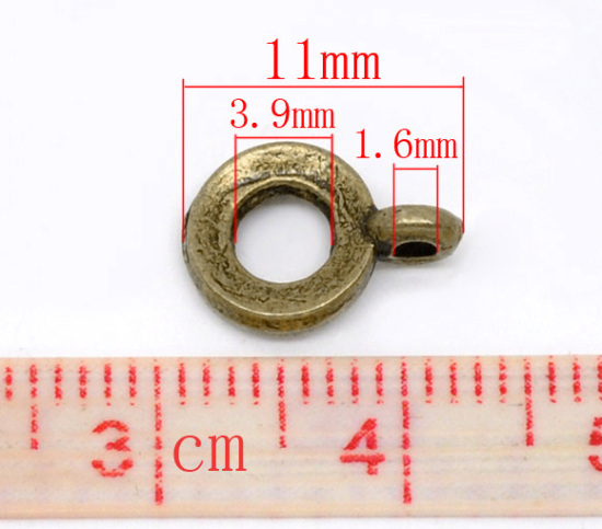 Picture of Antique Bronze Bail Beads 11x8mm, sold per packet of 100