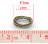 Picture of 100 PCs Zinc Based Alloy Spacer Beads For DIY Jewelry Making Antique Bronze X Shaped Hollow About 10mm x 7mm, Hole: Approx 7mm