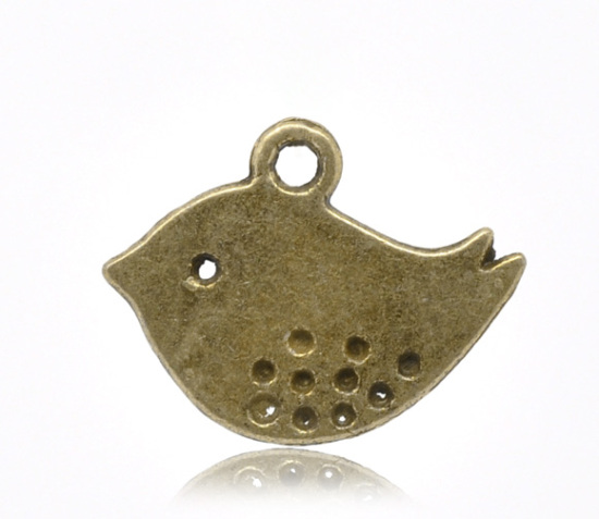 Изображение Подвески "Птица" 16x13mm Античная Бронза, проданные 50 шт