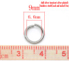 Picture of 200 PCs 9mm Dia., 1.2mm(17 gauge) 304 Stainless Steel Open Jump Rings Findings For Jewelry Making Silver Tone Round