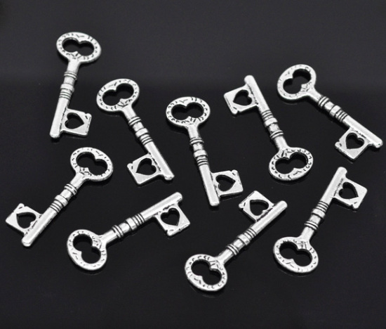 Изображение Подвески “Ключ” 34mm x 12mm Античное Серебро, проданные 30 шт