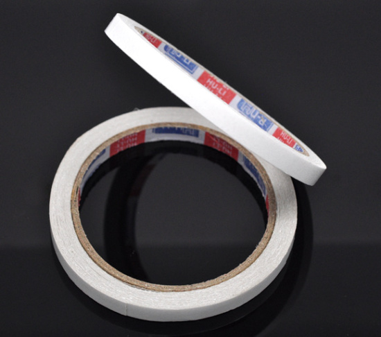 紙 粘着テープ 白 9.7cm x 0.8cm、 10 巻（14メートル/巻） の画像