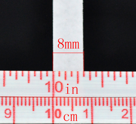 紙 粘着テープ 白 9.7cm x 0.8cm、 10 巻（14メートル/巻） の画像