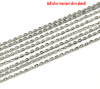 Picture of 10 M (Approx 32.81 Foot) Iron Based Alloy Link Cable Chain Findings Silver Tone 3x2mm