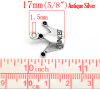 Picture of Zinc Based Alloy Charms Crown Antique Silver Color (Can Hold ss7 Rhinestone) Message " PRINCESS " Carved 19mm( 6/8") x 17mm( 5/8"), 100 PCs