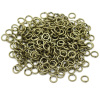 Picture of 1000 PCs 5mm Dia., 0.9mm(19 gauge) Iron Based Alloy Open Jump Rings Findings For Jewelry Making Antique Bronze Round