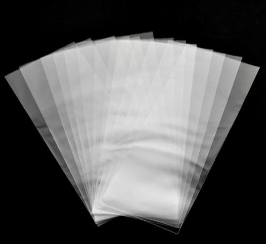 Image de Sachet Pochette en OPP Plastique Ouvert Rectangle Transparent 30cm x 12cm, 100 PCs