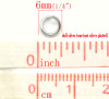 Picture of 500 PCs 6mm Dia., 1mm(18 gauge) 304 Stainless Steel Open Jump Rings Findings For Jewelry Making Silver Tone Round