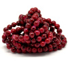 Picture of 5Strands(about 5x105PCs) Red Mottled Effect Round Glass Loose Beads 8mm, 80cm long