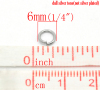 Picture of 1000 PCs 6mm Dia., 0.9mm(19 gauge) 304 Stainless Steel Open Jump Rings Findings For Jewelry Making Silver Tone Round