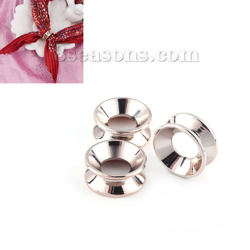 アクリル スプール ボビン ライトゴールド 20mm x 9mm、 30 個 の画像