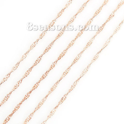 Image de 10 M Chaîne Maille Torsade en Alliage de Fer Doré 3x2mm