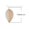 Picture of Brass Pendants Leaf KC Gold Plated 7.3cm x3.9cm(2 7/8" x1 4/8") - 7cm x3cm(2 6/8" x1 1/8"), 2 PCs