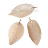 Picture of Brass Pendants Leaf KC Gold Plated 7.3cm x3.9cm(2 7/8" x1 4/8") - 7cm x3cm(2 6/8" x1 1/8"), 2 PCs