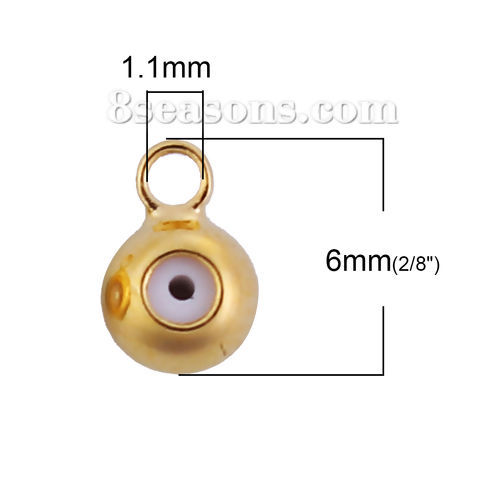 真鍮 金具 スライドビーズ 円形 金メッキ 調整可能なシリコンコア付き 穴： 1.1mm、 6mm x 4mm、 20 個 の画像
