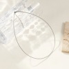 Picture of Wholesale Spiral Collar Neck Ring Necklace, Silver Tone Stainless Steel, Unisex Minimalist Gift Jewelry For Retailer, 40cm(15.7") long, Chain Size: 1.5mm, 1 Piece