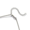 Picture of Wholesale Spiral Collar Neck Ring Necklace, Silver Tone Stainless Steel, Unisex Minimalist Gift Jewelry For Retailer, 40cm(15.7") long, Chain Size: 1.5mm, 1 Piece