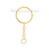 Picture of Iron Based Alloy Keychain & Keyring Gold Plated Circle Ring 53mm, 30 PCs