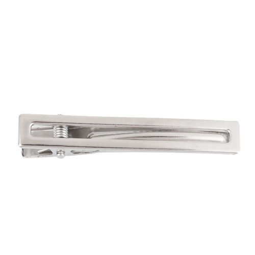 Image de Pinces à Cheveux en Alliage de Fer Forme Rectangle Argent Mat 59mm x 10mm, 30 Pcs