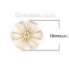 Picture of Zinc Based Alloy Connectors Flower Gold Plated 18mm x 18mm, 10 PCs