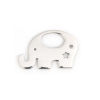 Picture of 304 Stainless Steel Pet Silhouette Pendants Elephant Animal Silver Tone Star 31mm(1 2/8") x 20mm( 6/8"), 1 Piece