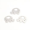 Picture of 304 Stainless Steel Pet Silhouette Pendants Elephant Animal Silver Tone Star 31mm(1 2/8") x 20mm( 6/8"), 1 Piece