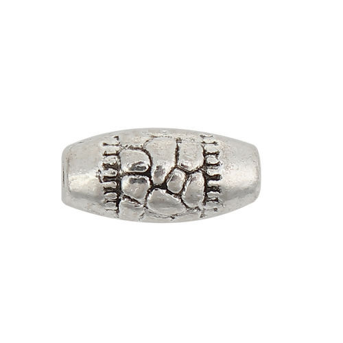 Bild von Zinklegierung Zwischenperlen Spacer Perlen Marquise Antiksilber 10mm x 5mm, Loch:ca. 1.6mm, 100 Stück