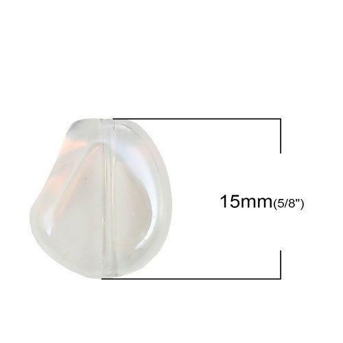 Image de Perles AB Couleur Irisation Aurores Boréales en Verre Dolic Transparent 15mm x 13mm, Trou: 1.1mm, 20 Pcs