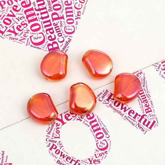 Image de Perles AB Couleur Irisation Aurores Boréales en Verre Dolic Transparent 15mm x 13mm, Trou: 1.1mm, 20 Pcs