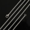 Picture of Iron Based Alloy Link Curb Chain Necklace Silver Plated 77cm(30 3/8") long, Chain Size: 3.4x2.5mm( 1/8" x 1/8"), 1 Packet ( 12 PCs/Packet)