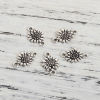 Picture of Zinc Based Alloy Connectors Sunflower Antique Silver Color 17mm x 11mm, 50 PCs