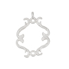 Picture of Brass Style Of Royal Court Character Charms Irregular Matt Silver Color Carved 21mm( 7/8") x 14mm( 4/8"), 5 PCs