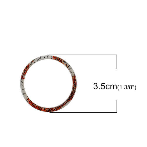 Immagine di Acrilato Connettore Accessori Anello Marrone 35mm Dia, 10 Pz