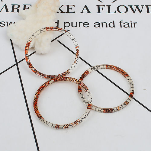 Immagine di Acrilato Connettore Accessori Anello Marrone 35mm Dia, 10 Pz